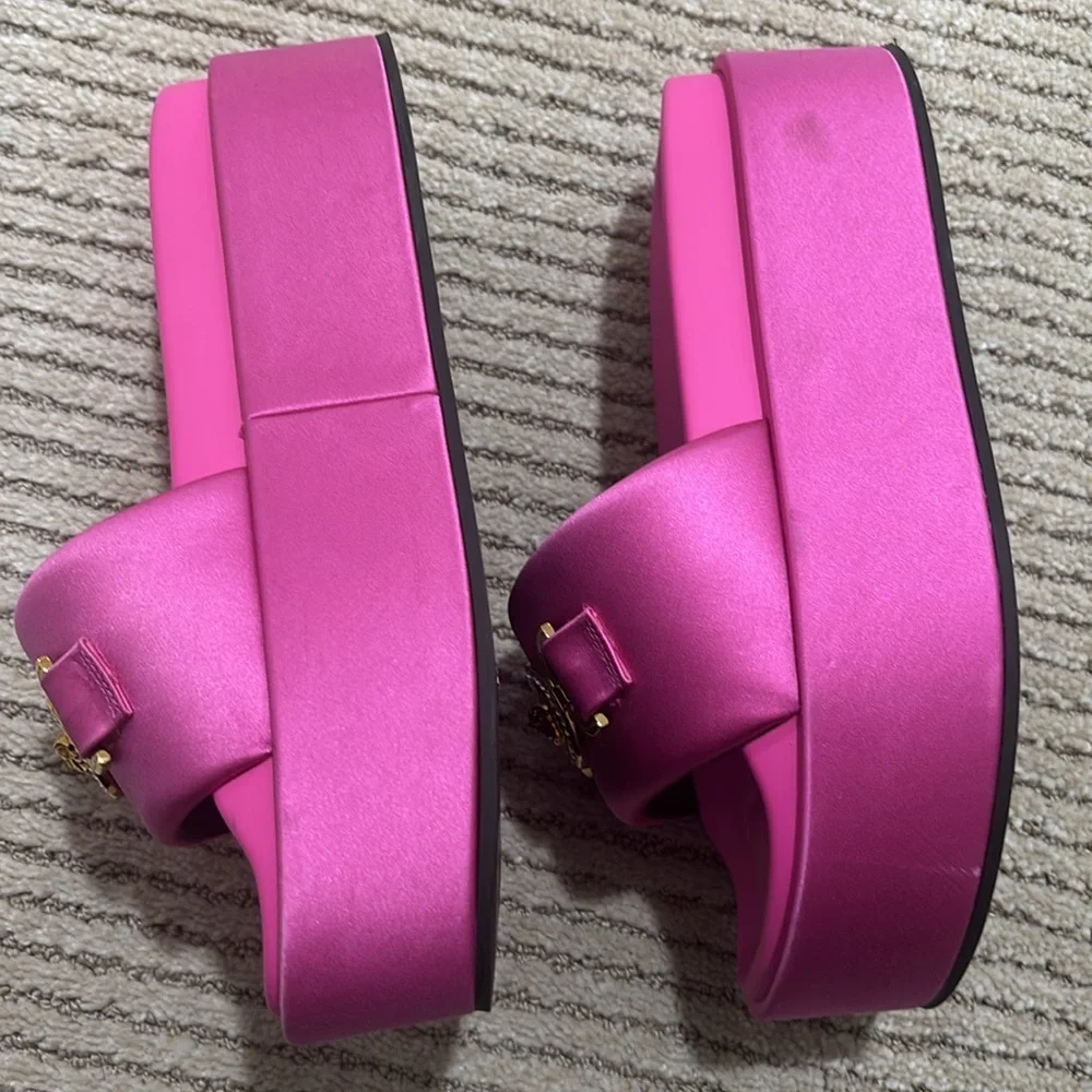 Pink Versace Platform Sandals - Picture 3 of 6